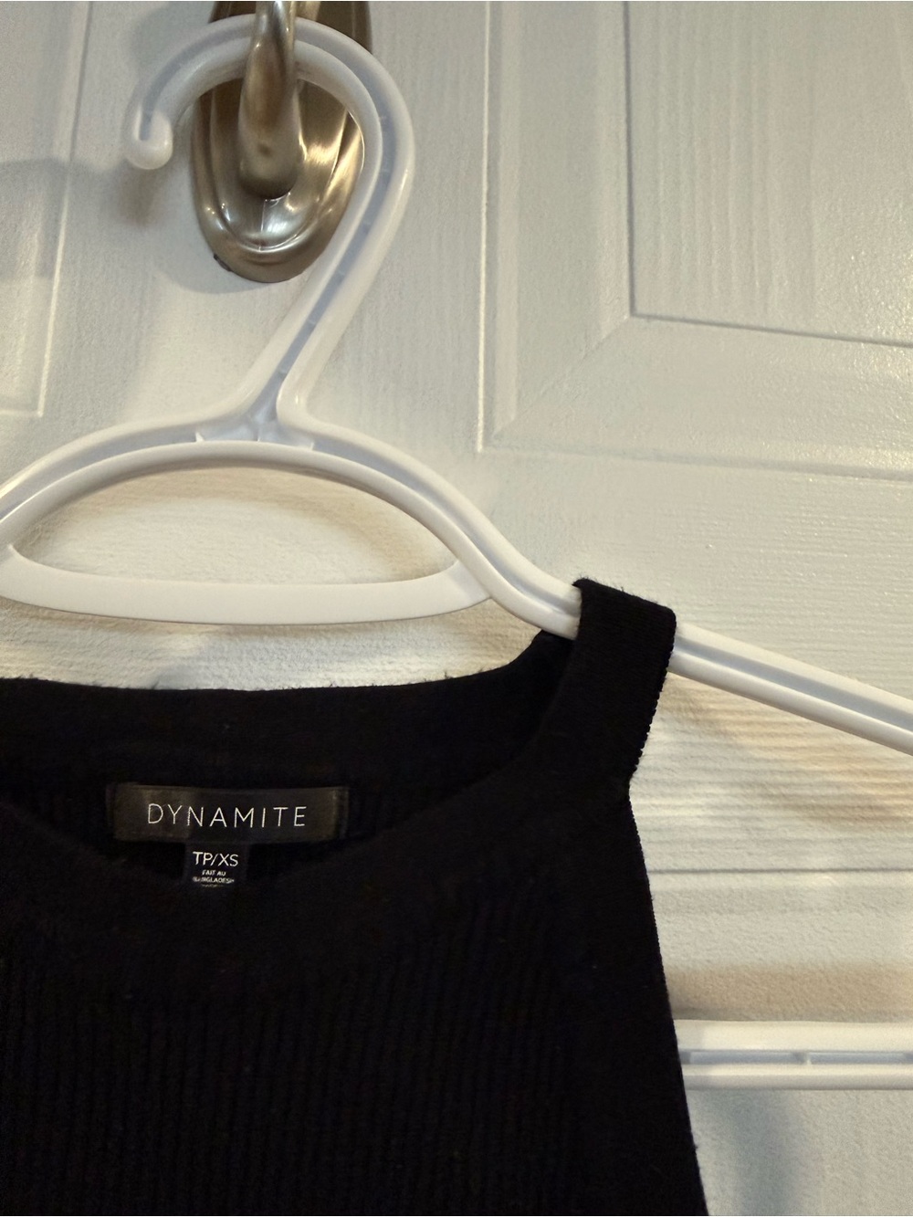 Dynamite Black Ribbed High-Neck Tank - Picture 2 of 3